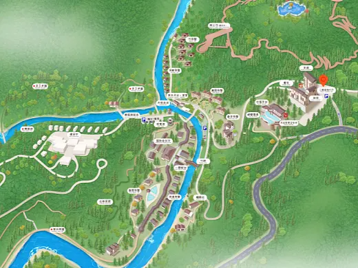 巴宜结合景区手绘地图智慧导览和720全景技术，可以让景区更加“动”起来，为游客提供更加身临其境的导览体验。